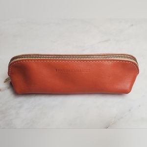 PLG Portland Leather Goods Sidekick zippered pouch in Satsuma unicorn